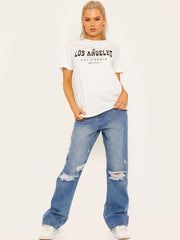 Camiseta de impresión gráfica de Los Ángeles