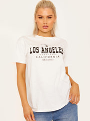 Camiseta de impresión gráfica de Los Ángeles