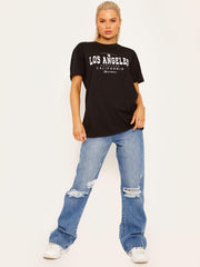 Camiseta de impresión gráfica de Los Ángeles