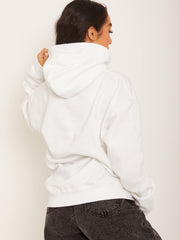 Face Graphic Hoodie with Embroidered Lip