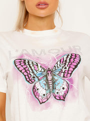 Amour Butterfly Graphic Print T-shirt