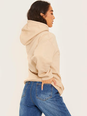 Glitter Leopard Lip Graphic Print Hoodie