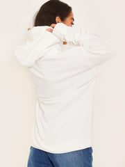 Glitter Leopard Lip Graphic Print Hoodie