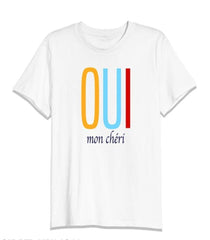 Oui Mon Cheri Grafik gedrucktes T-Shirt
