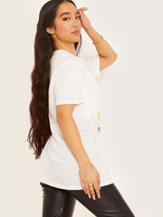 Oui Mon Cheri Grafik gedrucktes T-Shirt