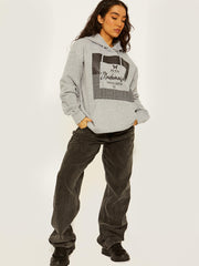 Sudadera con capucha de impresión gráfica de Mademoiselle