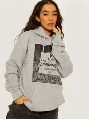 Sudadera con capucha de impresión gráfica de Mademoiselle