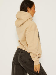 Greek Pattern Love Graphic Print Hoodie