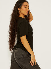 Zodiac Circle Graphic Printed T-Shirt