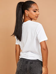 Paw Heart Graphic Printed T-Shirt