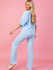 Crinkled Oversized Top & Seam Detail Trouser Co-ord