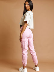 Cuffed Hem Cargo Trousers