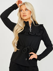 Frill Detail Drawstring Co-ord