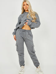 Utility Pocket Hooded Top & Trouser Fleece Co-ord