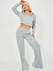 Co-out van de codeed top & split-broek fleece coöperatie