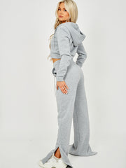 Co-out van de codeed top & split-broek fleece coöperatie