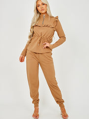 Frill Detail Drawstring Co-ord