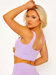 Padded Sports Bra and Legging Ribbed Activewear Set