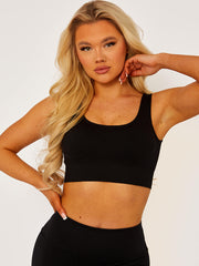 Padded Sports Bra and Legging Ribbed Activewear Set