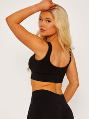 Padded Sports Bra and Legging Ribbed Activewear Set