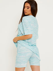 Multi-farbige übergroße Top- und Shorts-Co-ordte