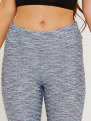 Leggings de gimnasia con tope de scrunch texturado colorido