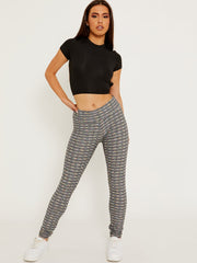 Leggings de gimnasia con tope de scrunch texturado colorido