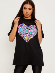 Plenty Of Hearts Graphic Printed T-Shirt