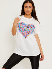 Plenty Of Hearts Graphic Printed T-Shirt
