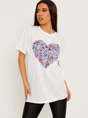 Plenty Of Hearts Graphic Printed T-Shirt
