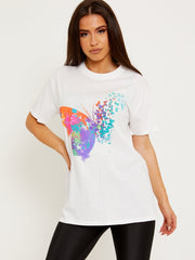 Butterfly Abstract Graphic Printed T-Shirt