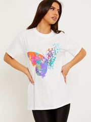 Butterfly Abstract Graphic Printed T-Shirt