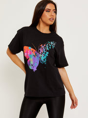 Butterfly Abstract Graphic Printed T-Shirt