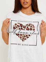 Self Love Club Heart Graphic Printed T-Shirt