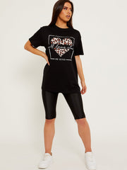 Self Love Club Heart Graphic Printed T-Shirt