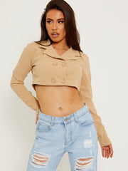 Cropped Blazer Top