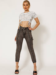 Combat Chain Cargo Jeans Trousers