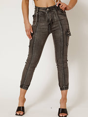 Combat Chain Cargo Jeans Trousers