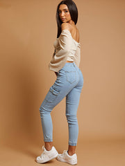 Combat Chain Cargo Jeans Trousers