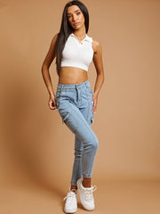 Combat Chain Cargo Jeans Trousers