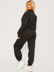 Übergroßes einfaches Sweatshirt & Jogger fahnen Co-ordte