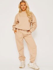 Übergroßes einfaches Sweatshirt & Jogger fahnen Co-ordte