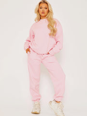 Übergroßes einfaches Sweatshirt & Jogger fahnen Co-ordte