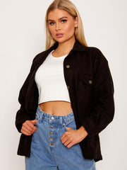 Einfache klassische dicke Hemdjacke Shacket