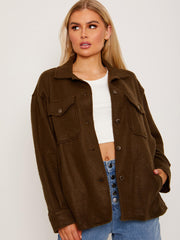 Einfache klassische dicke Hemdjacke Shacket