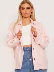 Einfache klassische dicke Hemdjacke Shacket