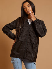 Oversized Hooded Festival Rain Jacket