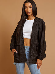 Oversized Hooded Festival Rain Jacket