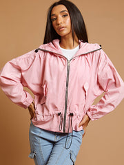 High Neck Hooded Festival Jacket
