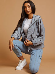 High Neck Hooded Festival Jacket